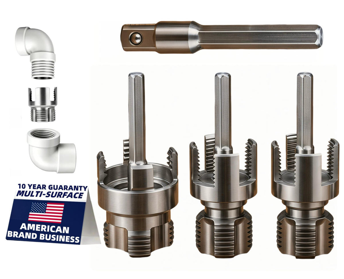 6 in 1 PVC Pipe Threading Tool – Reinforced Hardened Alloy - Image 1