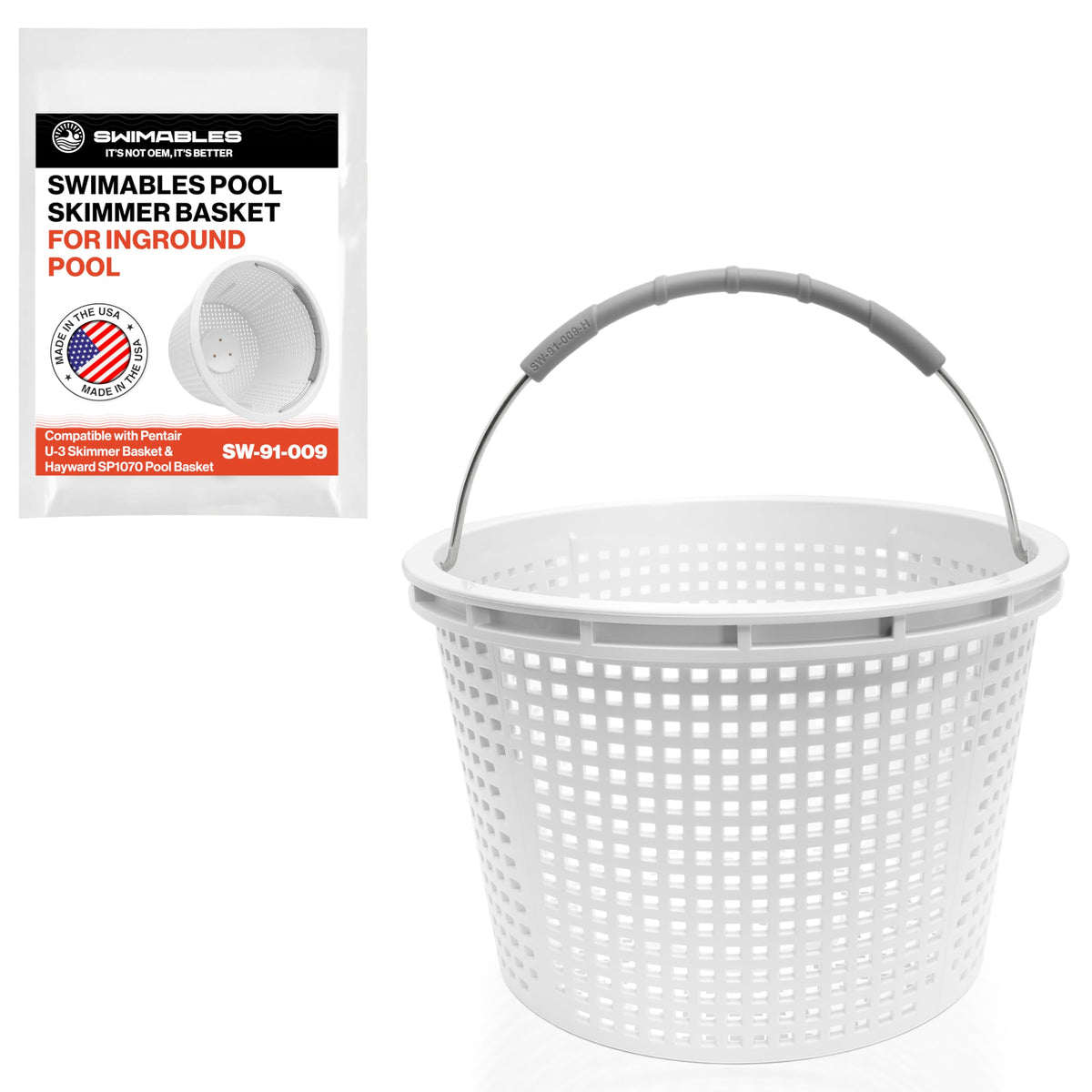8" Pool Skimmer Basket for Inground Pools - Compatible - Image 1