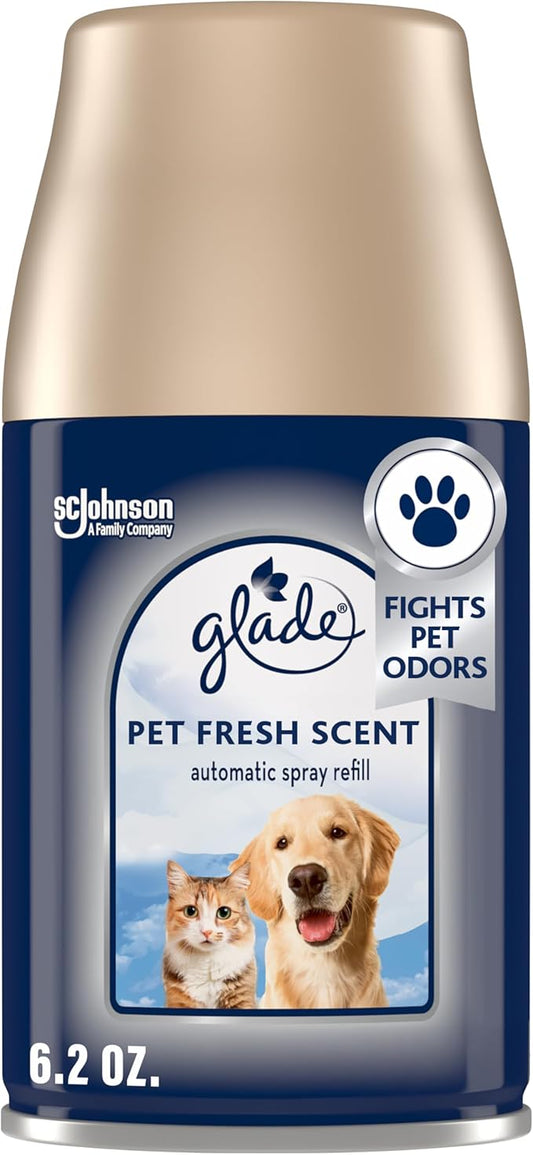 Glade Automatic Spray Refill, Pet Fresh Scent, Scented Air Freshener for Home and Bathroom, 6.2 Oz