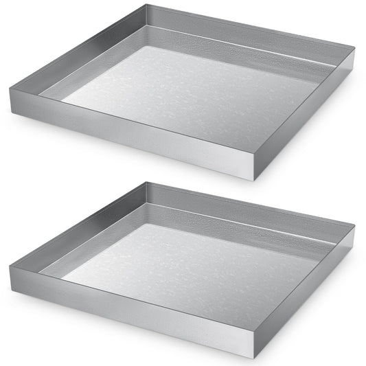 Galvanized Drain Pan 24" x 24" x 2.5" Water Damage - Image 1
