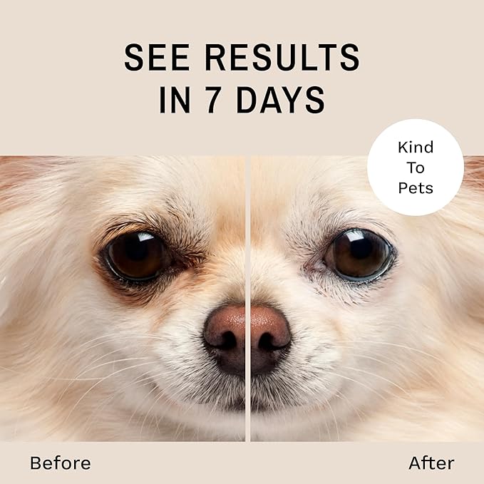 Eye Envy Tear Stain Remover Solution for Dogs. 100% Natural, Safe. Treats The Cause of Stains. Recommended by AKC Breeders, Vets, Handlers, Groomers. Contains Colloidal Silver. 8 oz. Made in USA