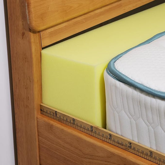 Bed Gap Filler, High Density Foam Mattress Extender for Headboard/Wall Gaps,2-Meter Extra Long Cut-to-Fit Yellow Foam Sponge Strip (78''x8''x6'')