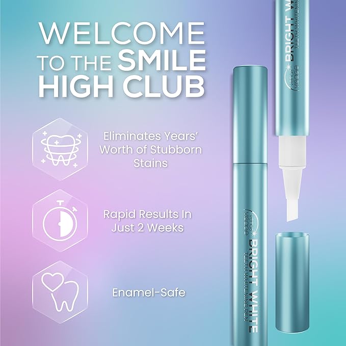 Venus Visage Teeth Whitening Pen, 40+ Uses - Teeth whitening Gel with Professional Formulation and Ingredients - Best Teeth Whitener Overnight and No Tooth Sensitivity (Mint) (0.10 Fl Oz (Pack of 4))