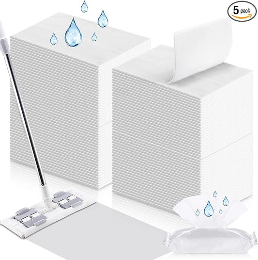 100 Counts Sweeper Wet Mopping Cloths Compatible with Swiffer 17.7'' x 11.8'' Large Wet Mop Pads Refills XL Disposable Floor Wipes Duster for Sweeping Scrubbing Cleaning Wood Hardwood Tile