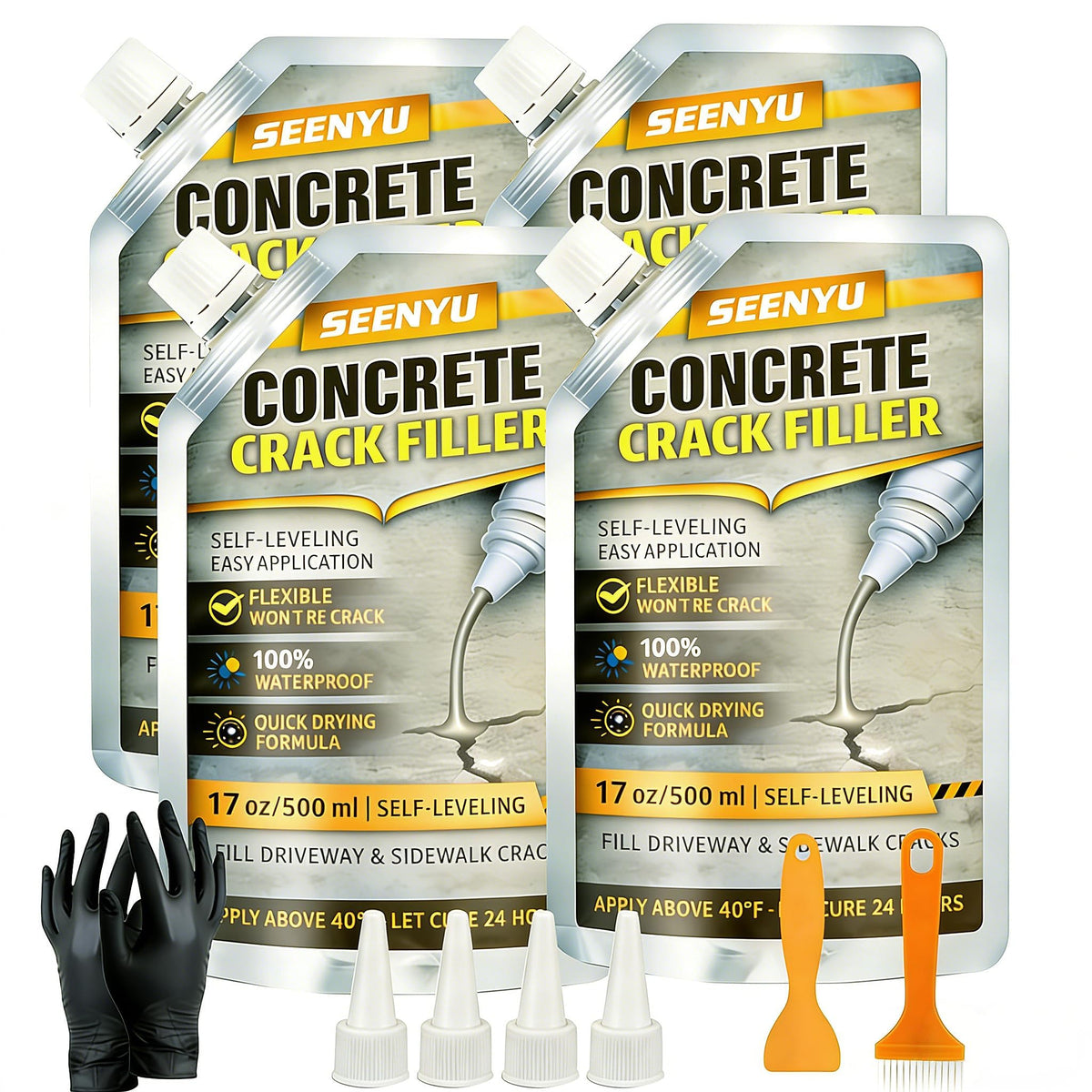 Concrete Cement Crack Filler Self-Leveling Sealant | Home Repair - Image 1