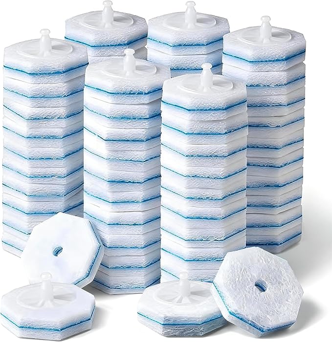 Disposable Toilet Wand Refill Compatible with Clorox Toilet Brush, 60 Count Disposable Heads for Deep Cleaning