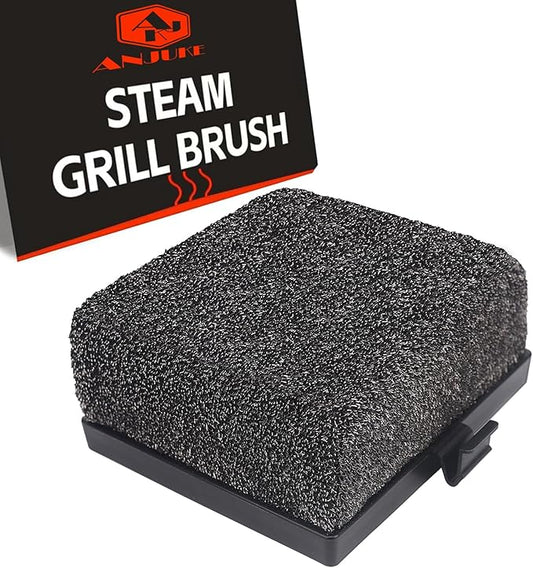 Bristle-Free Replacement Grill Brush Head — Heat-Resistant Snap-On Steam Brush Head, Dishwasher-Safe Replacement for Gas, Charcoal, Ceramic & Infrared Grills