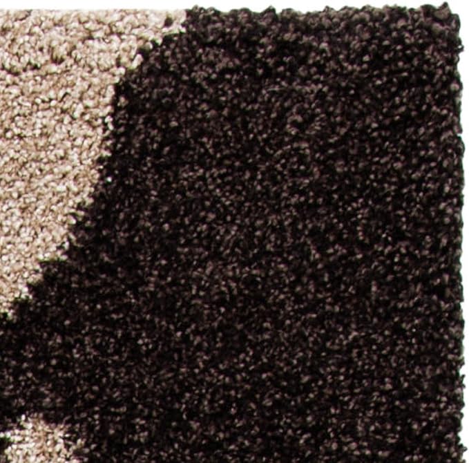 SAFAVIEH Florida Shag Collection Area Rug - 5'3" x 7'6", Dark Brown & Smoke, Floral Design, Non-Shedding & Easy Care, 1.2-inch Thick Ideal for High Traffic Areas in Living Room, Bedroom (SG458-2879)