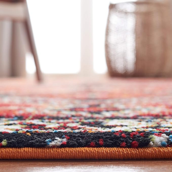 SAFAVIEH Vintage Hamadan Collection Accent Rug - 4' x 6', Orange & Red, Oriental Persian Design, Non-Shedding & Easy Care, Ideal for High Traffic Areas in Entryway, Living Room, Bedroom (VTH293P)