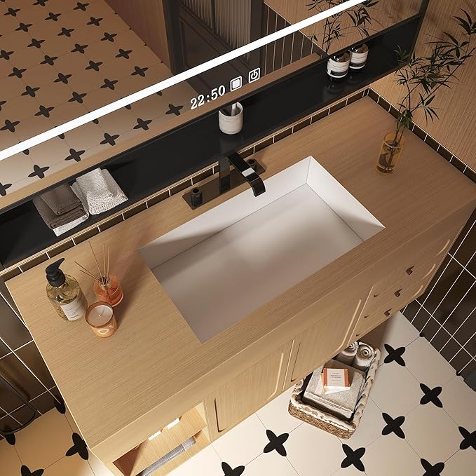 Thick Oak Wood Wallpaper Peel and Stick 48"x354" Light Brown Wood Contact Paper Waterproof Removable Faux Wood Grain Vinyl Wrap for Cabinets Drawers Counter Top Covers Wood Look Wallpaper for Walls