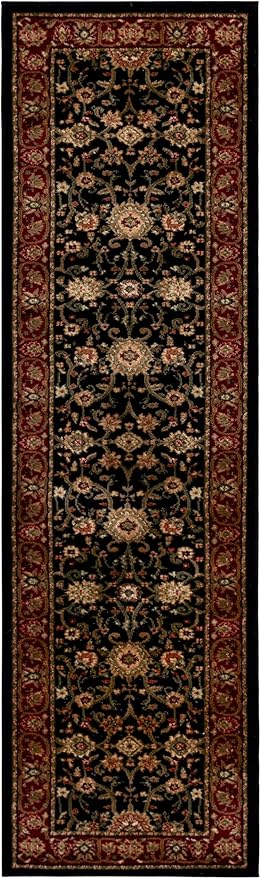 SAFAVIEH Lyndhurst Collection Runner Rug - 2'3" x 8', Black & Red, Traditional Oriental Design, Non-Shedding & Easy Care, Ideal for High Traffic Areas in Living Room, Bedroom (LNH212G)