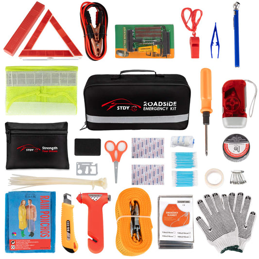 STDY Car Roadside Emergency Kit with Jumper Cables | Phone & Computer - Image 1