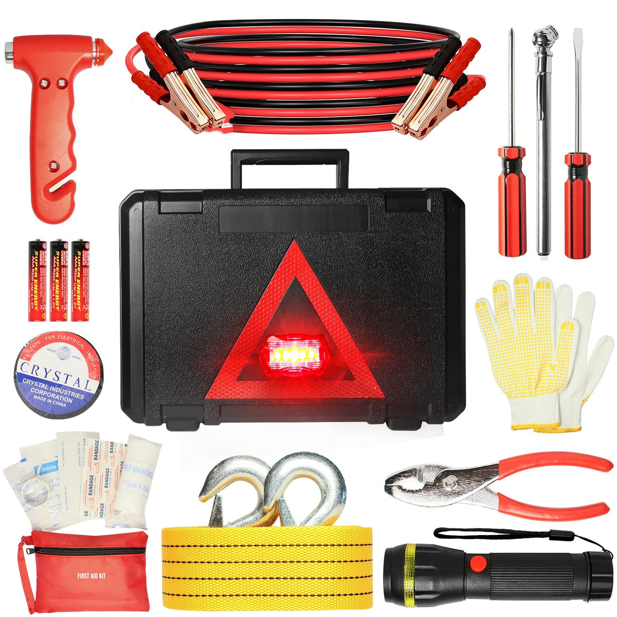 Car Emergency Kit, Roadside Emergency Car Kit with Warning - Image 1