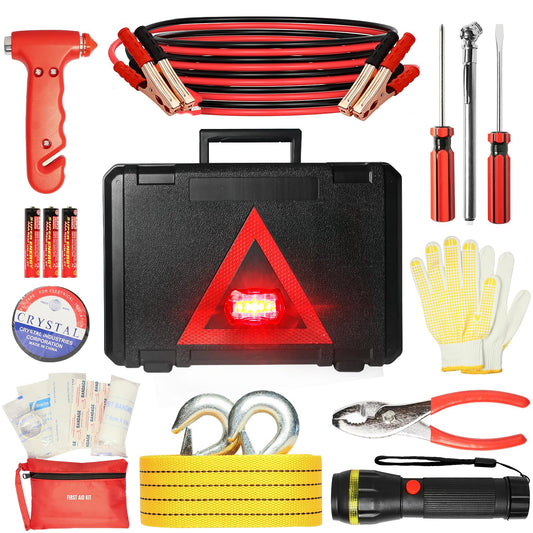Car Emergency Kit, Roadside Emergency Car Kit with Warning - Image 1