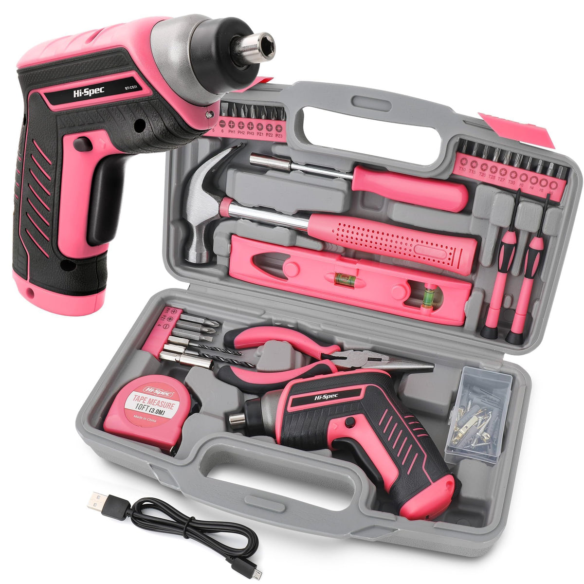 Hi-Spec 3.6V USB Electric Screwdriver for Home Repairs | Hand Tools - Image 1