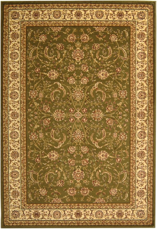 SAFAVIEH Lyndhurst Collection Area Rug - 6' x 9', Sage & Ivory, Traditional Oriental Design, Non-Shedding & Easy Care, Ideal for High Traffic Areas in Living Room, Bedroom (LNH219B)