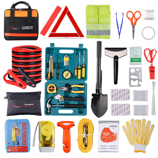 Car Roadside Emergency Kit, Auto Vehicle Safety Kits - Image 1