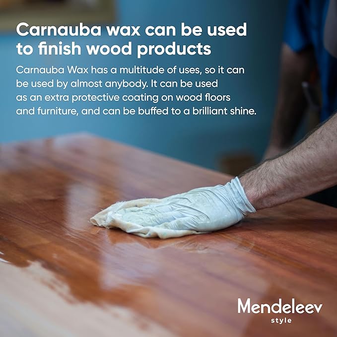 16 Oz Carnauba Wax Flakes for Wood Polishing, Candle Making