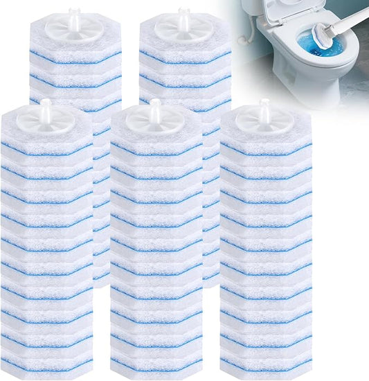 50 Count Toilet Brush Refills,Toilet Refill Pads,Disposable Toilet Brush Heads Compatible with Most Toilet Wand Refills for Home and Bathroom Cleaning