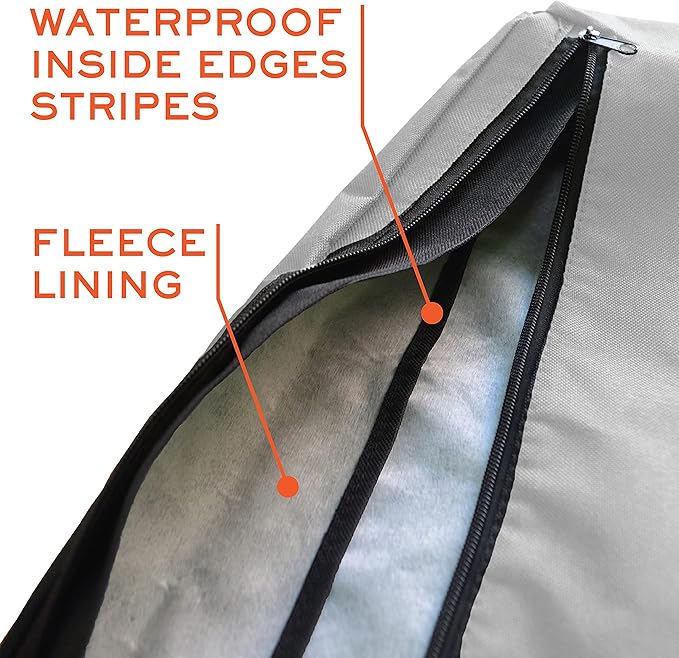 Bozzcovers Outdoor TV Cover 48, 49, 50 inch - with Zipper, Weatherproof, Waterproof 360 Degrees Protection, Soft Non Scratch Interior - Gray