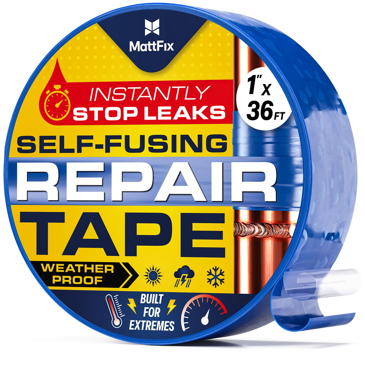 Self Fusing Silicone Tape – 1" x 36’ – Waterproof Tape - Image 1