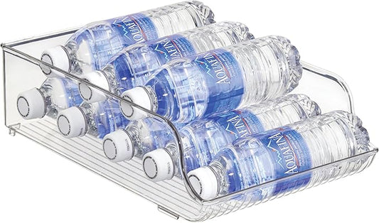 iDesign Water Bottle Organizer for Fridge or Pantry - Clear - Made in USA