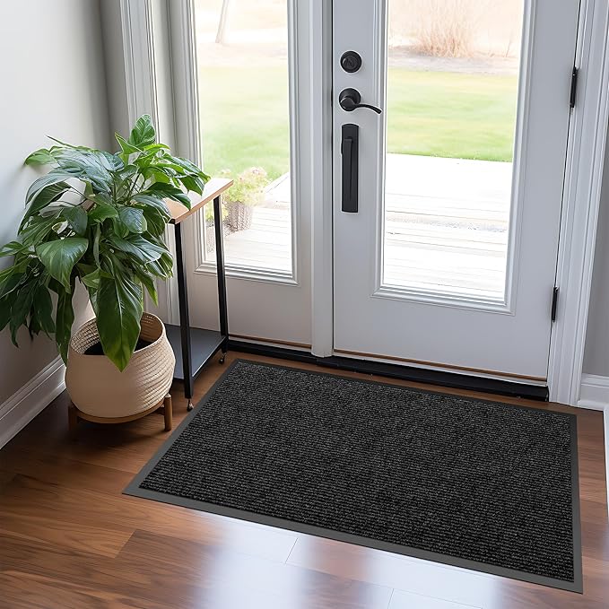 Custom Size Extra Large Front Door Mat, 4FT x 60FT Indoor Outdoor Entrance Commercial Floor Mat, Heavy Duty Dirt Trapper Doormat for Entryway Welcome Mat, Low Profile, Non-Slip, Waterproof