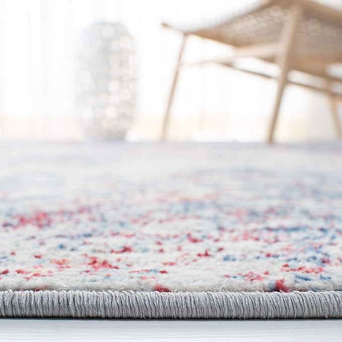 SAFAVIEH Brentwood Collection Accent Rug - 2' x 4', Navy & Red, Modern Abstract Design, Non-Shedding & Easy Care, Ideal for High Traffic Areas in Entryway, Living Room, Bedroom (BNT822N)
