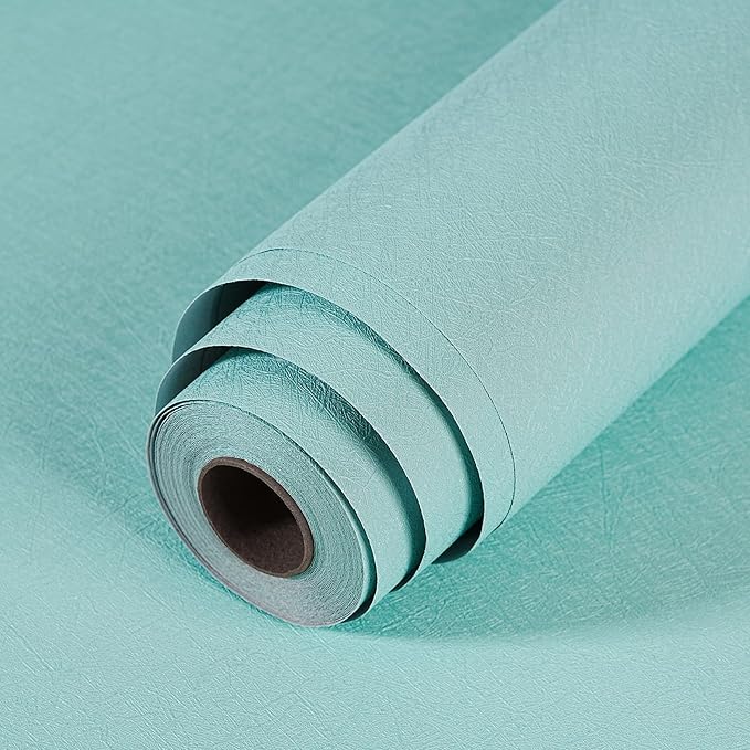 Peel and Stick Wallpaper Blue Silk Wall Paper - 15.7 x 500 Inch Self Adhesive Wallpaper Peel and Stick, Easy to Paste Wall Contact Paper for Stand Liner, Table and Door Makeover Decor