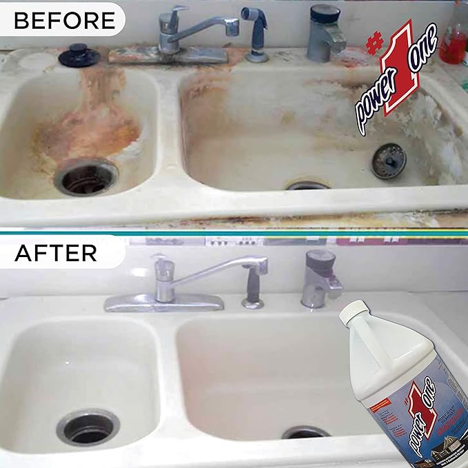 Boat Hull Cleaner for Fiberglass & Gel Coat - Removes Waterline Stains, Rust & Marine Mineral Buildup - Professional Marine-Grade Formula - Made in the USA