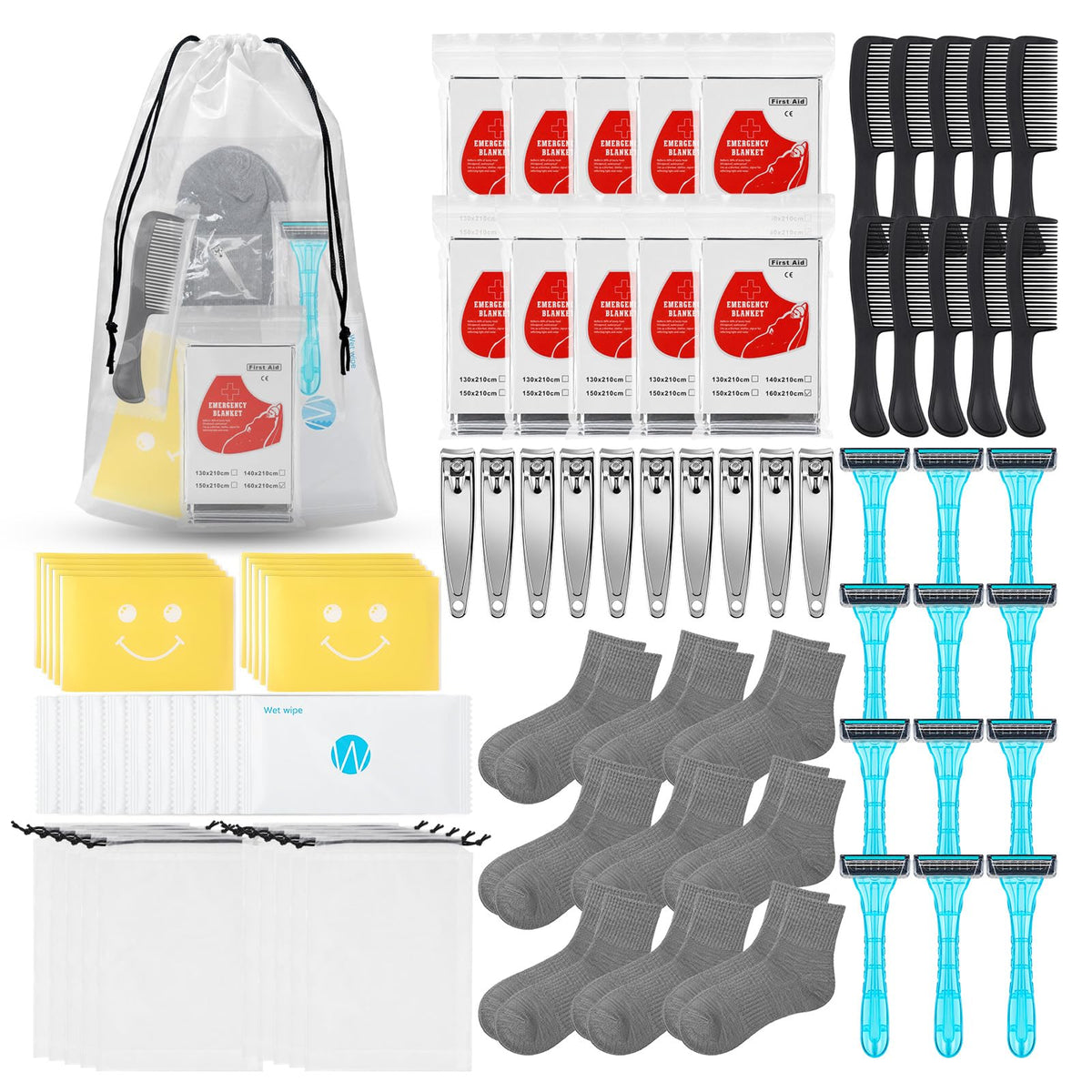 15 Set Homeless Care Package Kit Bulk, Donation Personal Hygiene - Image 1