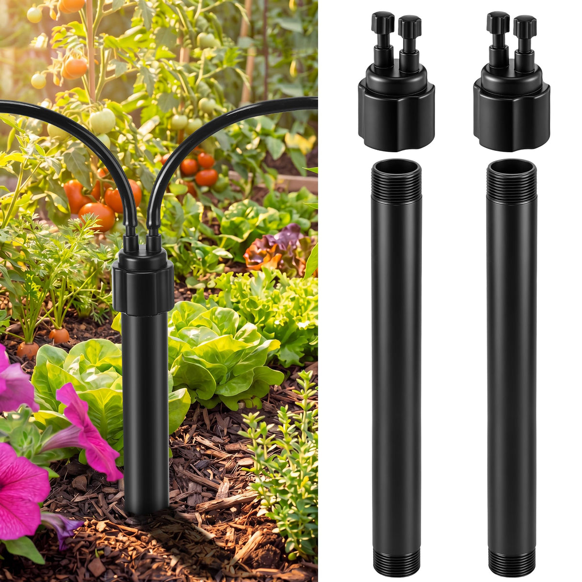 1/4" Drip Irrigation Manifold, Drip Irrigation 2 Port Full-Flow - Image 1