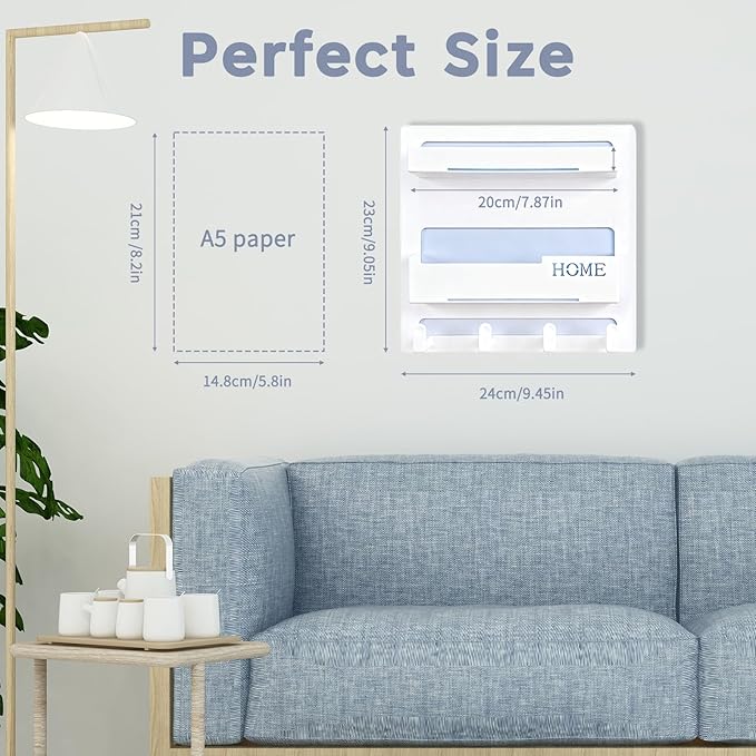 Bedside Shelf for Dorm Bed & Small Spaces - No Drill Floating Wall Organizer, Wall Mounted Bed Shelf Storage, Dorm Room Essentials for Girls, Cute Storage Decor for Bunk Bed, Small Room