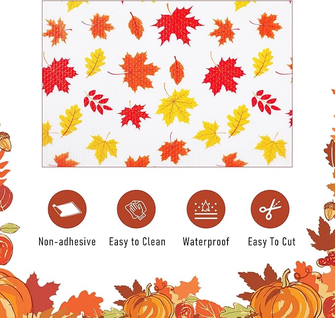 Cooyes Shelf Paper for Kitchen Cabinets Non Adhesive, Waterproof & Oil-Proof Kitchen Drawer Liner for Refrigerator Drawer Fridge Cupboard, (23.6 Inch W x 118 Inch L, Pumpkin Orange)