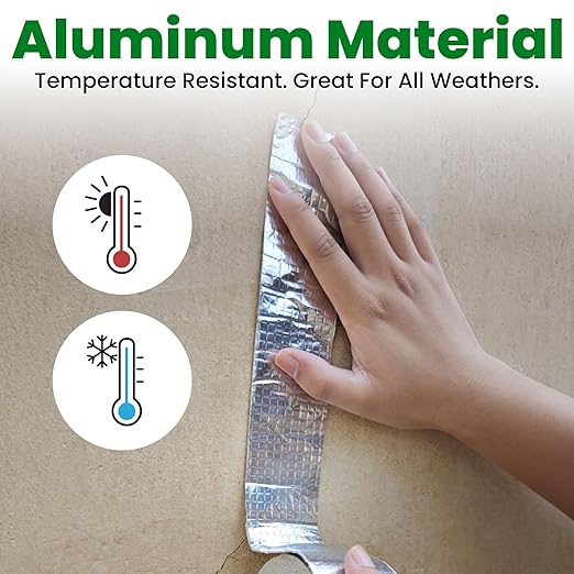 ECOHomes Aluminum Butyl Tape, Waterproof Aluminum Foil Tape for Leaks (6 Inch Wide) | Butyl Seal Tape for Roofs, Gutter Repair, Gutter Holes, Pipes, Metal Roof Patch, RV, Plumbing and Outdoor Sealing