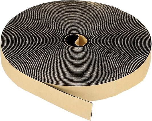 PATIKIL Foam Insulation Tape, 3/4" W x 1/16" t x 32.8FT Self Adhesive Weather Stripping Door Seal Strip for Door Window Air Conditioning, Black