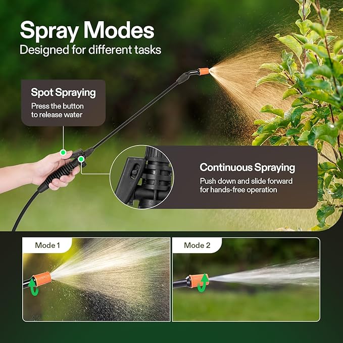 VIVOSUN 3.2 Gallon Lawn and Garden Wheeled Pump Compression Sprayer with Pressure Relief Valve, Labor-Saving Wheel Design
