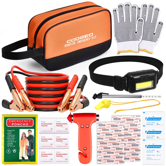 COOGEO Roadside Emergency Car Kit with Jumper Cables, Car | Hand Tools - Image 1