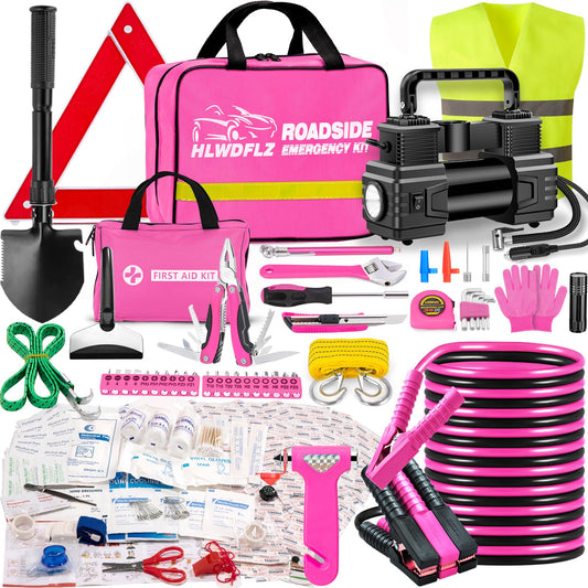 Car Emergency Kit with Portable Air Compressor - Roadside | Hand Tools - Image 1