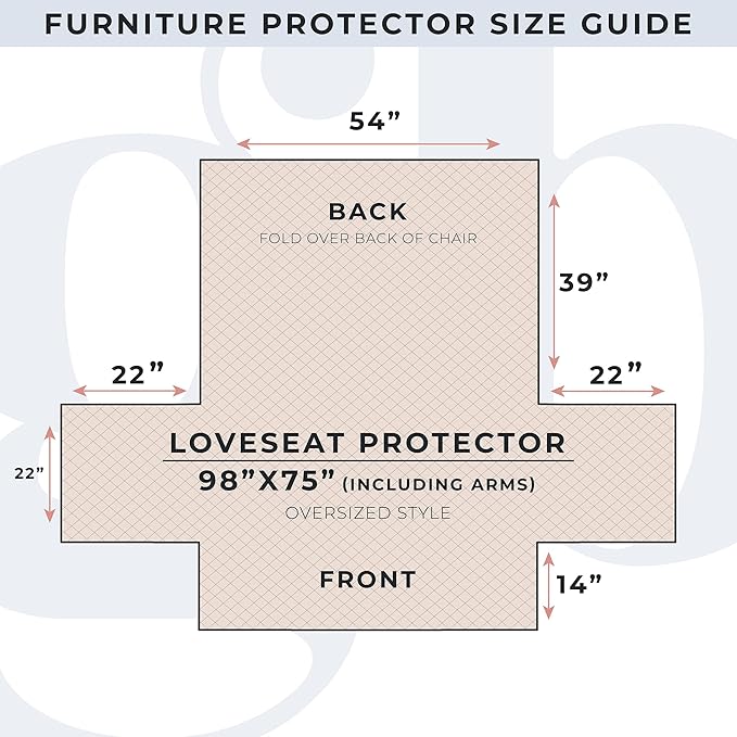 Great Bay Home Reversible Loveseat Cover - Washable Slipcover Furniture Protector with Elastic Straps - Couch Cover for Dogs, Kids, and Pets - Quilted & Stitched Detail (Loveseat, White/Sand)