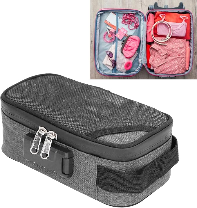 Odor Proof Pouch Organizer, Code Lock Design Smell Proof Container Portable Easy Using for Travel