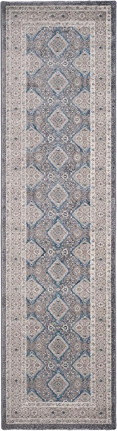SAFAVIEH Sofia Collection Runner Rug - 2'2" x 14', Light Grey & Beige, Vintage Oriental Distressed Design, Non-Shedding & Easy Care, Ideal for High Traffic Areas in Living Room, Bedroom (SOF366B)