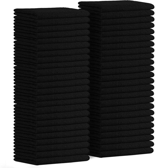 Avalon Towels Microfiber Cleaning Cloths (Value Pack of 48) - Size 16 x 16 Inches, Highly Absorbent Cleaning Rags, Lint Free, Reusable and Washable, Microfiber Towels for Cars
