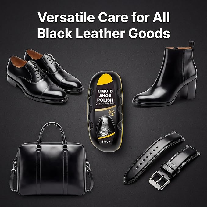 WubbaLubba 2-in-1 Leather Cleaner and Conditioner with Integrated Sponge Applicator – All-in-One Instant Shine Kit for Car Interiors, Furniture, Shoes, Bags, Jackets