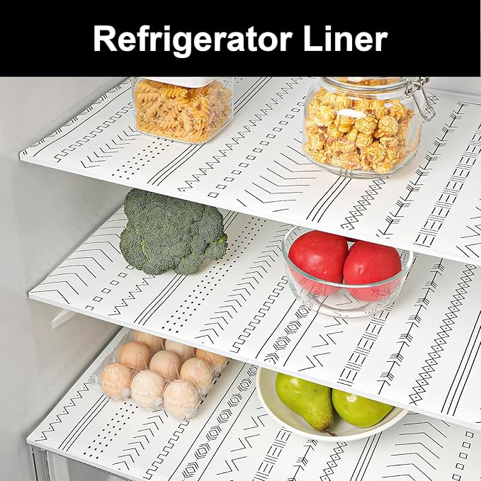 Cooyes Shelf Liner Drawer Liners, Shelf Liners for Kitchen Cabinets, Non-Adhesive Cabinet Liner, EVA Waterproof Non-Slip Refrigerator Liners for Kitchen Drawers（23.6" W x 118" L）