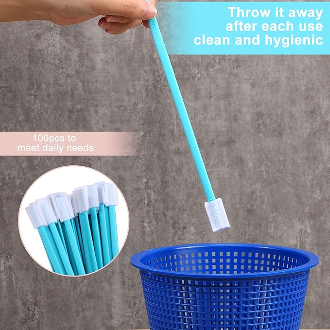 Sieral Disposable Crevice Cleaning Brushes Bulk Disposable Crevice Cleaner Tools for Toilet Window Sill Keyboard Car Ac(100 Pcs)
