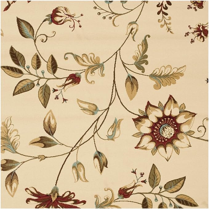 Safavieh LNH552 Lyndhurst Collection Traditional Oriental Round Area Rug Ivory/Multi/5' 3''L x 3' 3''W/Small Rectangle