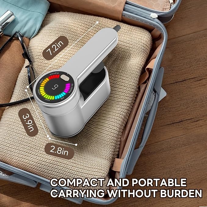 Travel Steamer Mini Iron for Clothes, Portable Garment Steamer-6 Intelligent Ironing Modes, Handheld Clothes Steamer Small Size, Foldable Clothing Wrinkles Remover, Compact Travel Steamer for Home