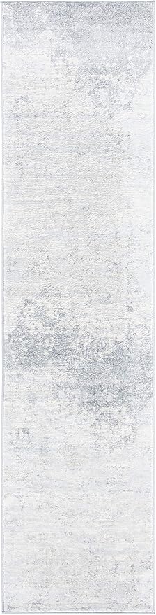 SAFAVIEH Brentwood Collection Runner Rug - 2' x 10', Ivory & Grey, Modern Abstract Design, Non-Shedding & Easy Care, Ideal for High Traffic Areas in Living Room, Bedroom (BNT822A)