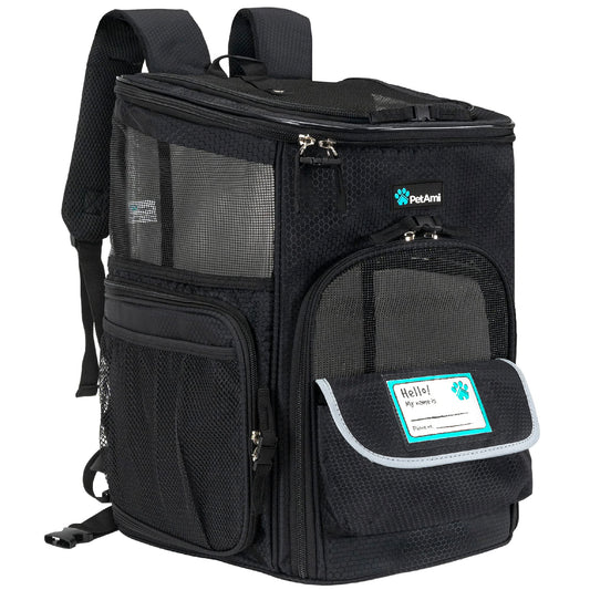 PetAmi Dog Backpack Carrier, Airline Approved 4-Way Entry Cat Bag - Image 1